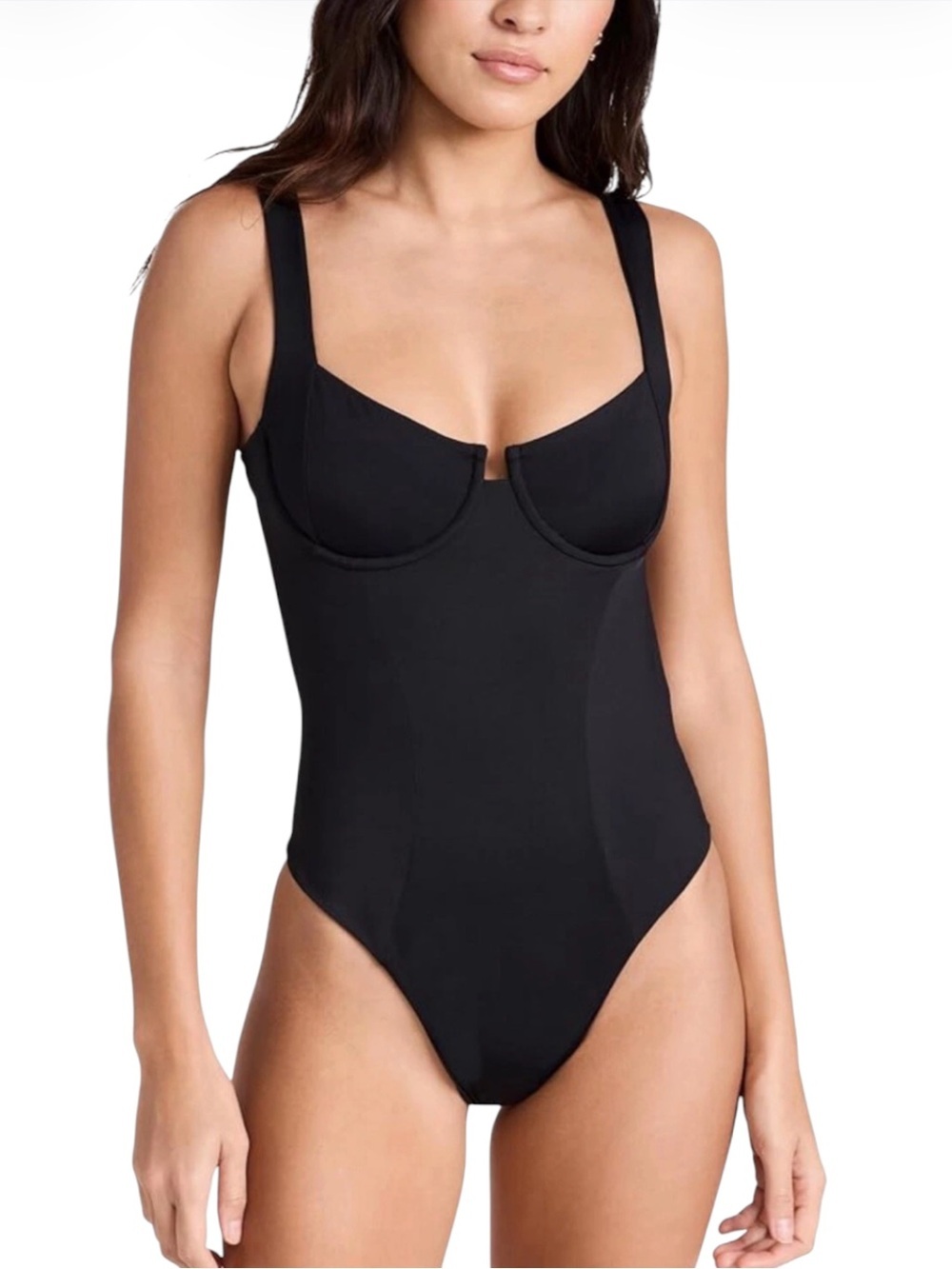 🌻NEW NWOT L*Space Kendal One Piece Swimsuit Black Underwire Swimwear Size XL